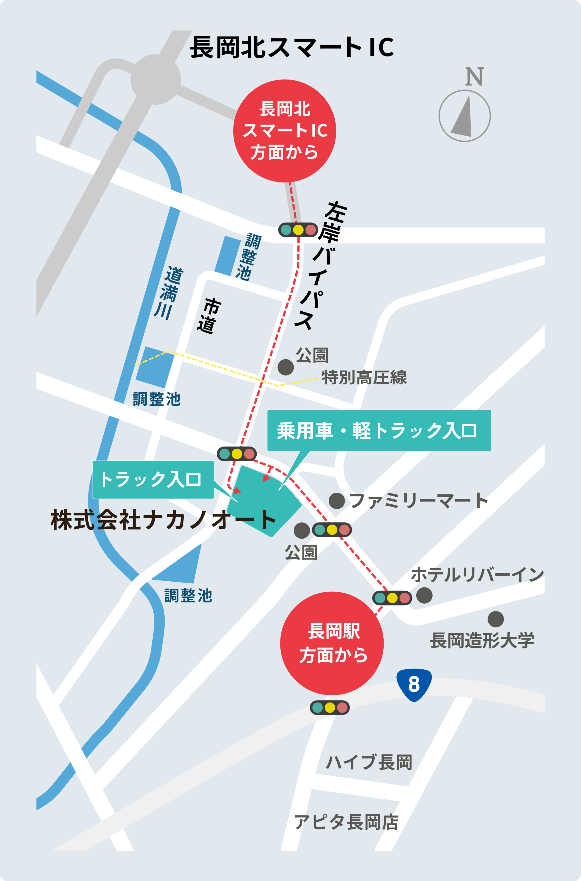 株式会社ナカノオート 店舗への行き方